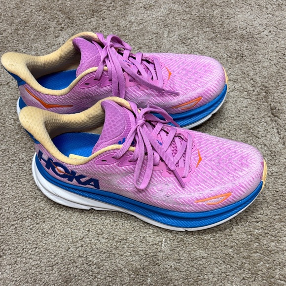 Hoka Pink and Blue Athletic Shoes - Picture 4 of 6
